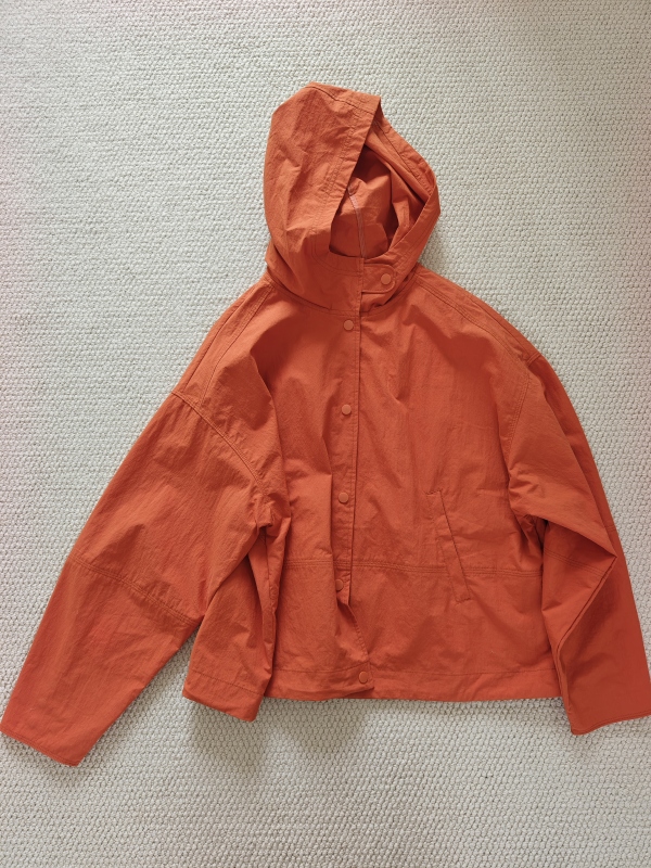 Seven-Day Flight "Fearless" Japanese Style Mountain Style Design Niche Spring and Autumn Orange Coffee Color Hooded Jacket