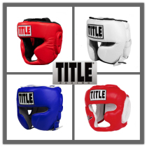 Boxing Helmet American TITLE Boxing Training Pure Skin Sanda Fighting Adult Full Face Monkey Face Protecting Head