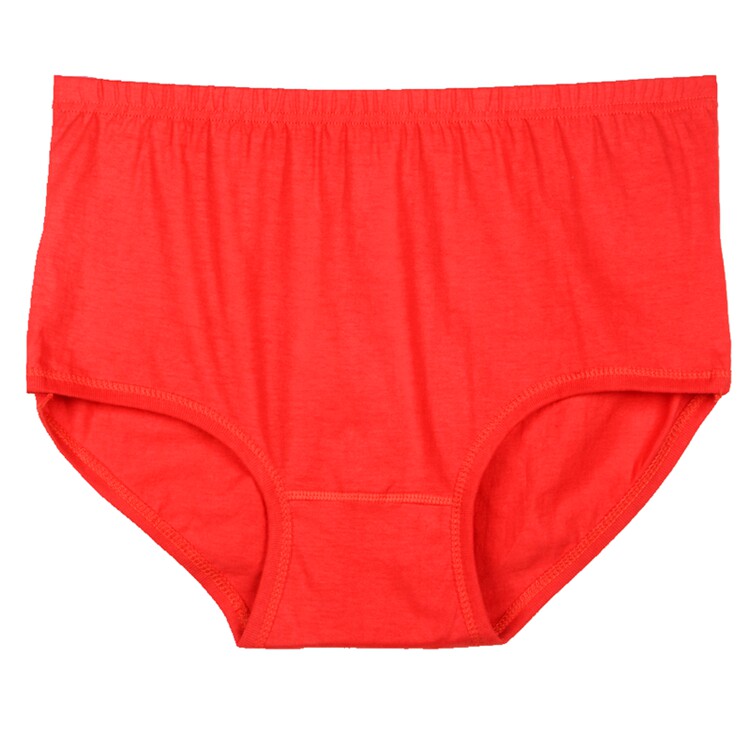 5 large red underpants girls were originally pure cotton loose and large triangles high waist whole cotton middle and elderly
