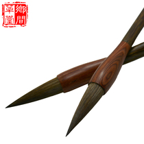 Zhou Wenhe Chang and Mao Mao pen Mountain horse wolf brush bucket pen writing couplet official script large Kai Man hundred