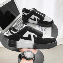 Black Low Bunch Casual Shoes Men Trends 100 Hitch Thick Bottom Parquet Sports Board Shoes Mens Summer Leather Face Mens Shoes