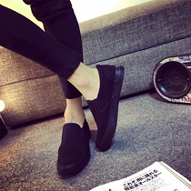 Sleeve Footed Sails Shoes Man Han Prints 100 Hitch Shoes A foot pedal Male Lazy Shoes Breathable Casual All-black Working Shoes