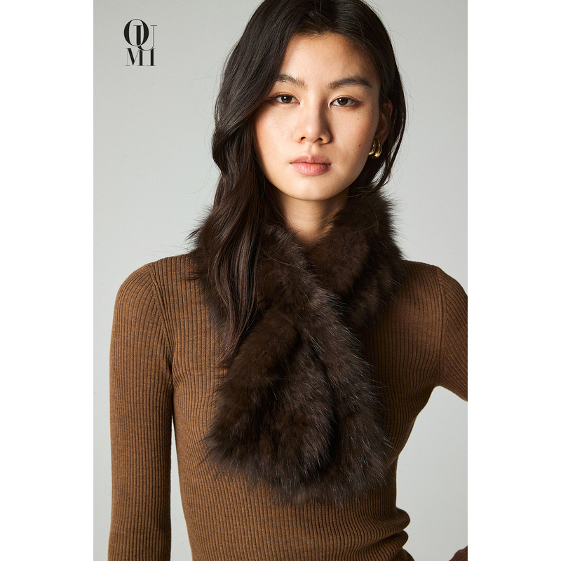 Oumi 2026 New Women's Double-Sided Woven Russian Sable Fur Scarf, Warm in Autumn and Winter Om622 Oumi 2026 New Women's Double-Sided Woven Russian Sable Fur Scarf, Warm in Autumn and Winter Om622