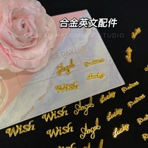 Yesbear big bear hand for alloy English metal letter accessories Diy mobile phone shell crystal drop glue accessories