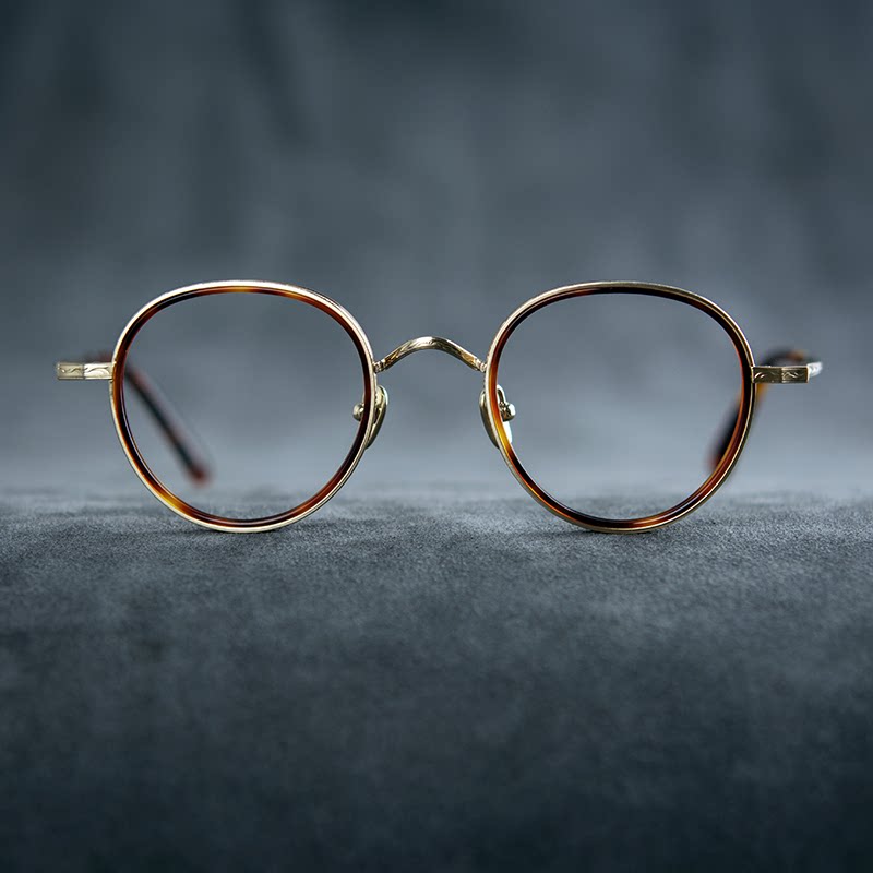 Japanese height myopic glasses frame male thick frame ultra - light titanium face 1000 degrees ultra - thin 800 sculptures