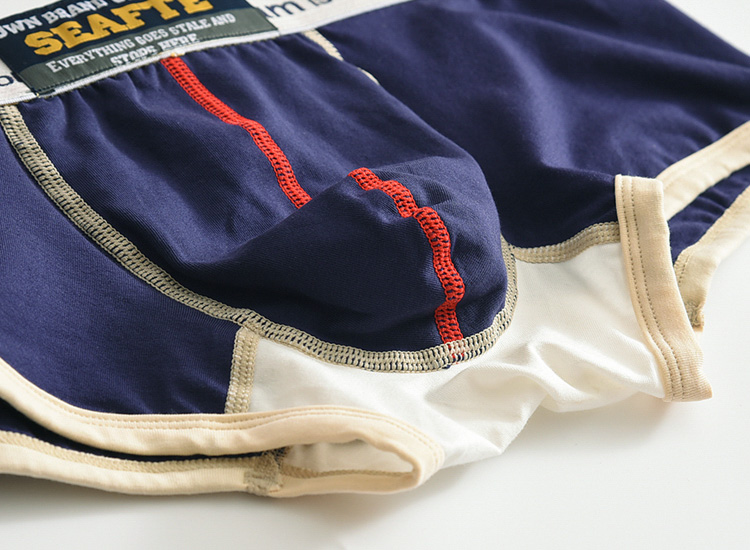 Tide phần tiêu chuẩn cotton boxer nam Thấp eo thanh niên cá tính nam đồ lót chữ đơn giản boxer màu rắn quần sip nam