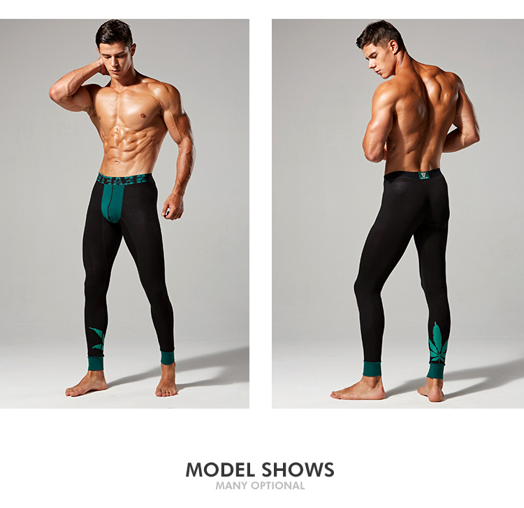 Phần mỏng mùa thu và mùa đông quần legging nam bó sát thể thao quần lót gợi cảm ấm áp quần cotton eo thấp quần dài nam quần tất nữ