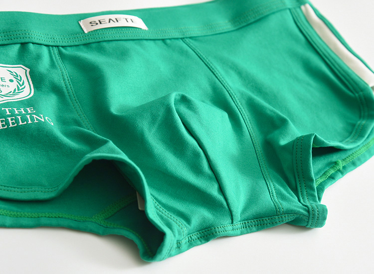 Đơn giản màu rắn nhỏ boxer đồ lót nam thanh niên cotton thấp eo gợi cảm boxer thể thao thoáng khí quần bốn điểm quần lót nam