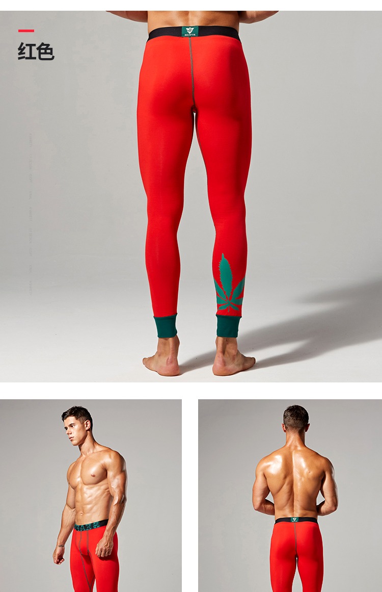 Phần mỏng mùa thu và mùa đông quần legging nam bó sát thể thao quần lót gợi cảm ấm áp quần cotton eo thấp quần dài nam quần tất nữ
