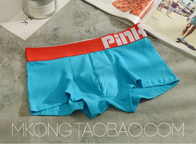 2 tải đơn giản cotton boxer thanh niên eo thấp gợi cảm đồ lót nam thể thao cá tính quần short vuông