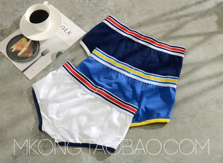 Súng tách thể thao cotton nam đồ lót thanh niên eo thấp sexy boxer triều thời trang thoáng khí bốn góc