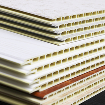 Bamboo and wood fiber integrated wall panel splicing wall panel decorative panel whole house fast decoration stone plastic round hole bamboo fiber simple installation