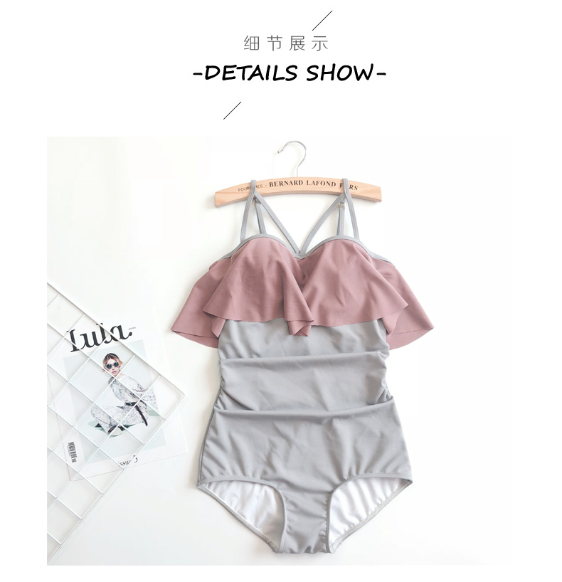 Jin Zhu Áo tắm Bà Hàn Quốc Sexy Halter đính kèm Bụng che bụng Slim Áo tắm bảo thủ Nước hoa nhỏ áo bơi 1 mảnh