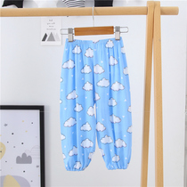 Childrens summer anti-mosquito pants Boy girl cotton bloomers Baby air-conditioned room pants pajamas Childrens home pants
