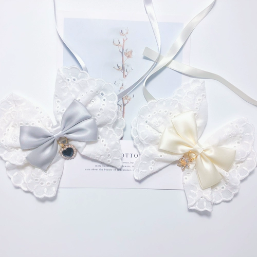 七只猫 Оригинальный милый чокер с бантиком, регулируемый слюнявчик