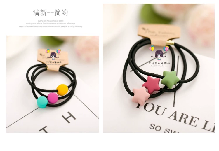 Phụ kiện tóc trẻ em trang sức đầu Hàn Quốc nhập khẩu cô gái tóc vòng chà sao cô gái cao su ban nhạc công chúa tóc dây thừng kẹp phồng chân tóc