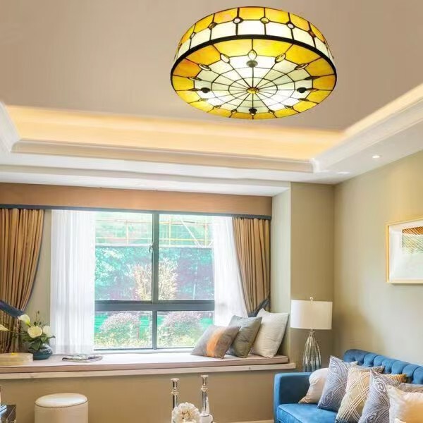 Tiffany Style/Bedroom/Study/Guest Room/Dining Room/Balcony/Hallway/Simple Modern Mediterranean Stained Glass