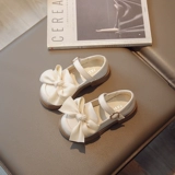 Обувь с бантиком, детские туфли для кожаной обуви для принцессы, тренд сезона, в корейском стиле, мягкая подошва