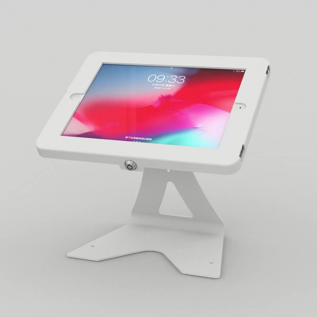 Lst03h Metal Case Secure Desk Top For Ipad Kiosk Display Stands Tablet Kiosk Stand For Ipad