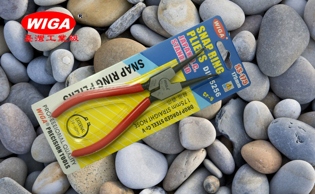  Snap-clamp C-type clasp pliers hole with shaft bent mouth straight mouth Taiwan to import WIGA power steel