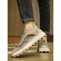 Trendy brand mens shoes 204 new summer 2 season breathable mesh casual sports running thick sole heightening retro Forrest Gump