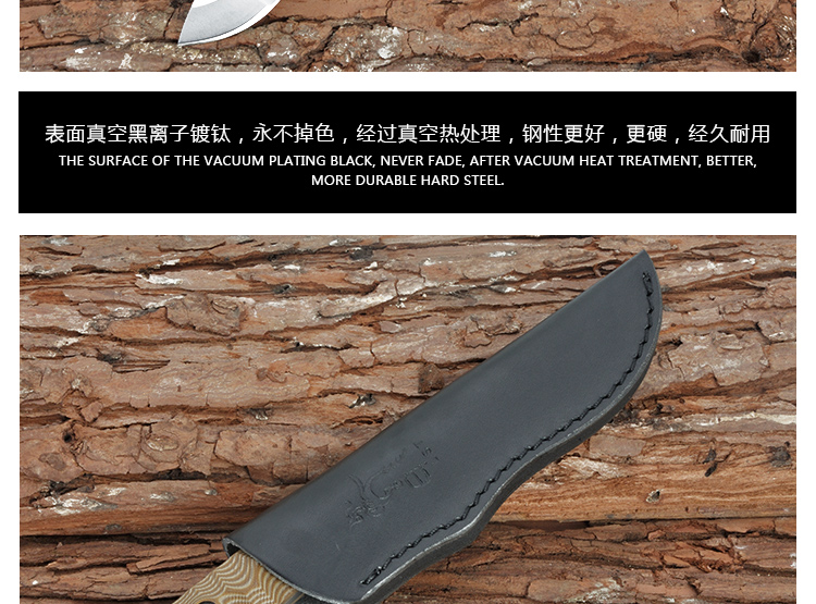 G10 ngoài trời mới xử lý dao thẳng lĩnh vực độ cứng cao sắc nét dao cầm tay công cụ sinh tồn trái cây Thụy Sĩ dao dao găm quân đội Mỹ