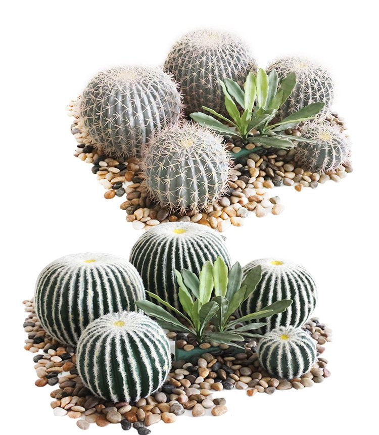 бонсай 大型仿真植物仙人球盆栽热带沙漠绿植景观造景民宿室内外装饰摆件 Xinren furnishings