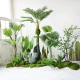 Северная крупная симуляционная завода Комбинированная рукава упаковка поддельное дерево зеленое растение