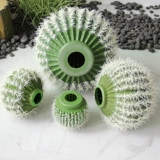 Скандинавские имитированные белые шипы кактуса, украшения в горшках, большие искусственные зеленые растения, бонсай, украшение, тропические пустынные растения, ландшафтный дизайн