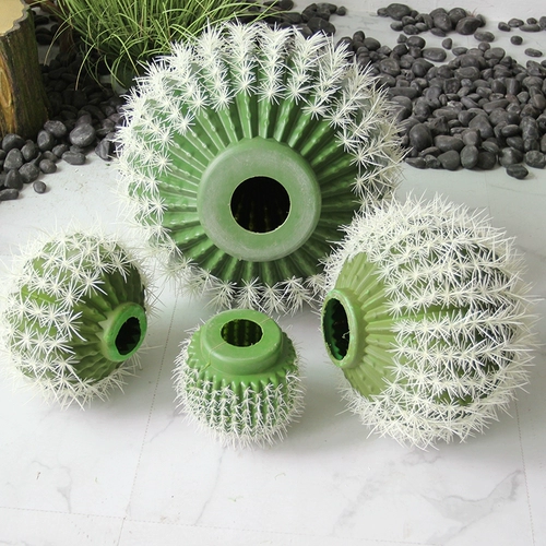 Скандинавские имитированные белые шипы кактуса, украшения в горшках, большие искусственные зеленые растения, бонсай, украшение, тропические пустынные растения, ландшафтный дизайн