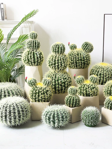Имитация кактуса, декоративные украшения, большой комнатный кактус, тропические пустынные зеленые растения, ландшафтный дизайн, витрина магазина