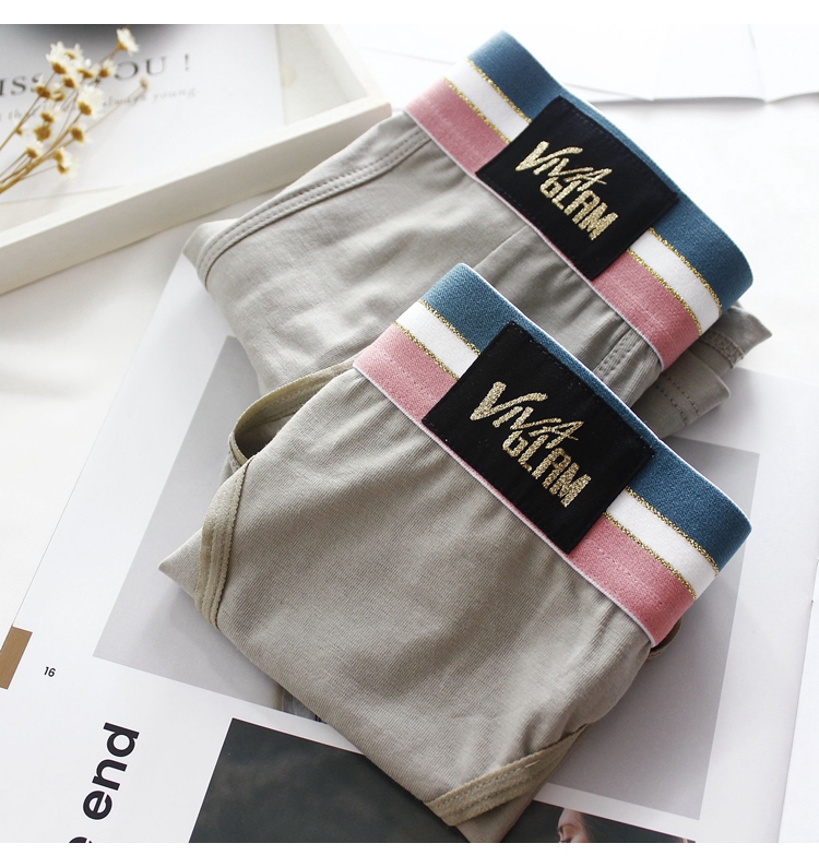 Văn học cầu vồng bên thanh niên cặp vợ chồng đồ lót tam giác quần thoải mái thoáng khí cotton nam võ sĩ eo chip đẹp cho nữ