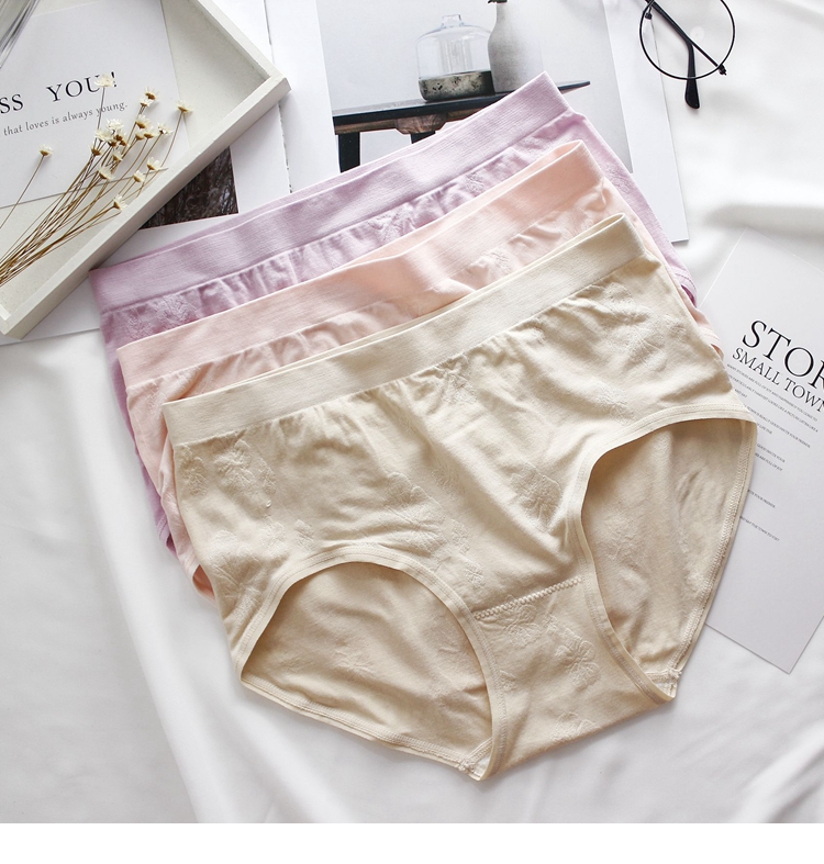 Dàn in ba chiều co giãn một mảnh thoải mái đồ lót của phụ nữ thoáng khí modal cotton giữa eo tam giác đồ lót nữ quần sịp dây nam