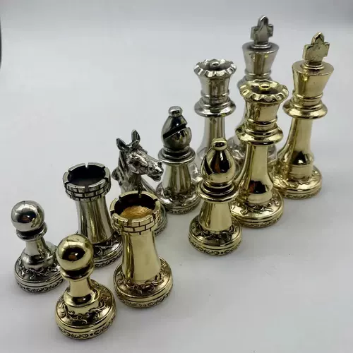 Dongguan Bronze Медные медные белые медные шахматы западные шахматы монотические шахматы внутренние шахматы