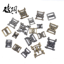 Dongguan Broken Bronze Tibetan Buddhism Pure Bronze Sky Tito A warp of book buckle Buddha with snow lion button special white copper decoration buckle small