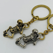 Dongguan Breaking Copper Pure Copper Small Skeleton Car Key Buckle Car Pendant DIY accessories Accessories Bag Decoration Accessories Male Brass