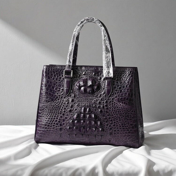 Thai Crocodile Leather Women's Bag European and American New Fashion Handbag High-End Genuine Leather Handbag Luxury Large Capacity Bag