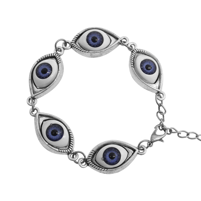 European and American Devil Eye Bracelet, Retro Alloy, Fashionable, Trendy, Personalized Couple Gift, Punk Style Eyeball Jewelry