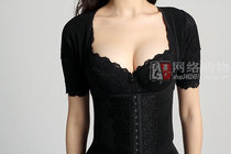Taiwan short-sleeved corset Health clothing 813BA (black) Taiwan health care lace