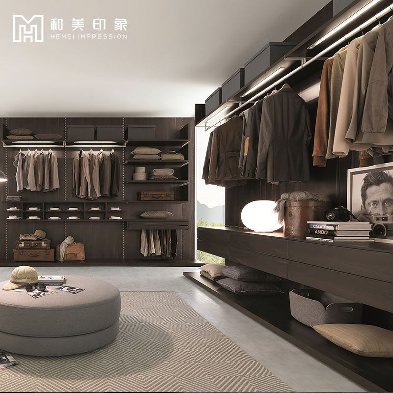 Hemei Impression Back-hung cloakroom custom walk-in high-end light luxury open wardrobe overall custom