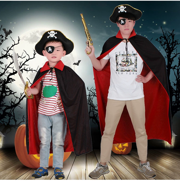 Halloween trẻ em trang phục người lớn cướp biển áo choàng phù thủy tử áo choàng ma cà rồng cosplay hóa trang