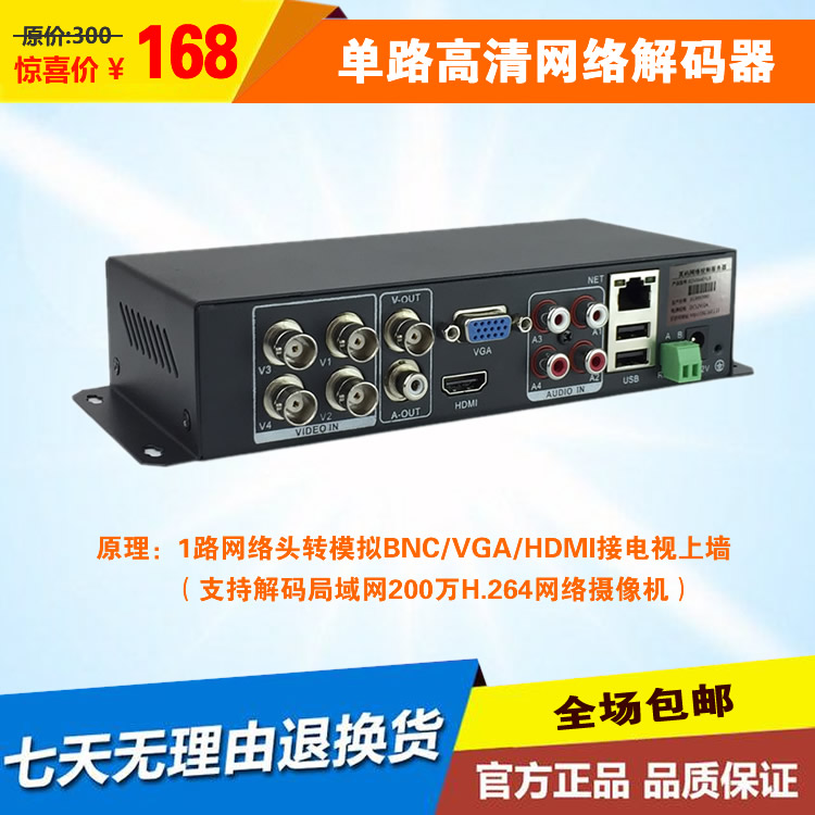 2 million HD network camera to analog BNC coaxial video converter VGA HDMI monitor encoder