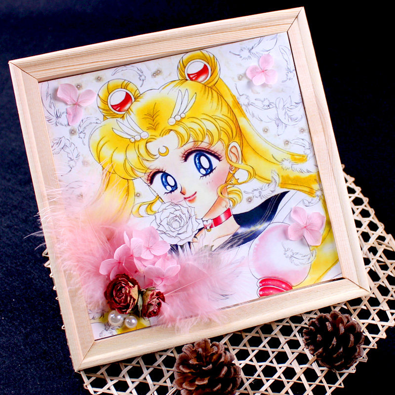 Mother's Day Artisanal Diy Dry Flower Photo Frame Making Materials Nursery School Children Homemade Gifts Elementary School Children Send their Mom