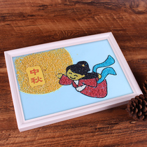 Mid-Autumn Festival handmade diy kindergarten bean paste painting grain seeds children making material package