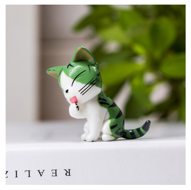Dễ thương sáng tạo Anime Kitty nhựa trang trí nhà trang trí máy tính để bàn Gửi trẻ em phim hoạt hình năm mới dcor phong ngu