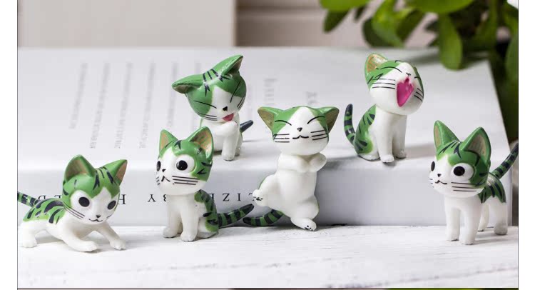 Dễ thương sáng tạo Anime Kitty nhựa trang trí nhà trang trí máy tính để bàn Gửi trẻ em phim hoạt hình năm mới dcor phong ngu