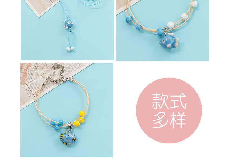 Vòng tay gốm sứ Hàn Quốc phiên bản đơn giản cá tính sinh viên bạn gái hoang dã cặp đôi vòng tay Hàn Quốc nhỏ trang sức nhỏ tươi vòng tay lv