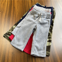 Small and medium children autumn and winter fleece warm casual sweatpants 0-12 years old
