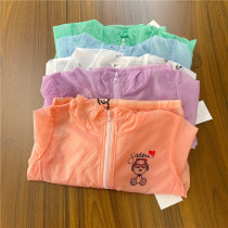 Small children thin coat hooded sunscreen clothing light 90-140 Size Small