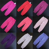 813 girls solid color cotton soft bottoming trousers home trousers autumn pants 0-12 years old